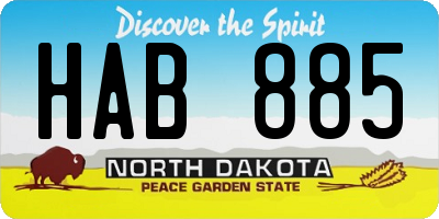 ND license plate HAB885