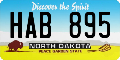 ND license plate HAB895