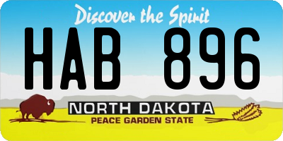 ND license plate HAB896