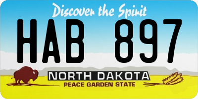 ND license plate HAB897