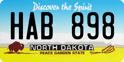 ND license plate HAB898