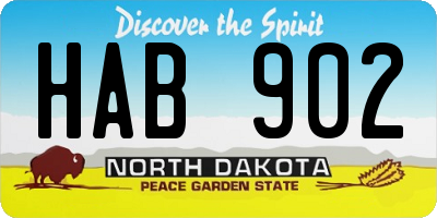 ND license plate HAB902