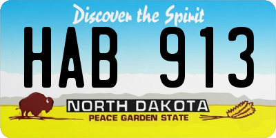 ND license plate HAB913