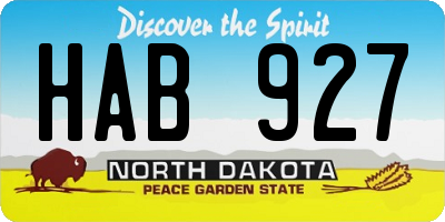 ND license plate HAB927