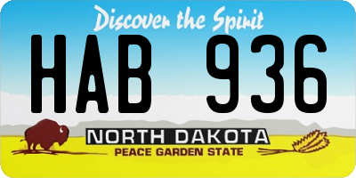 ND license plate HAB936