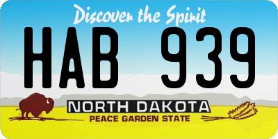 ND license plate HAB939