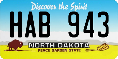 ND license plate HAB943