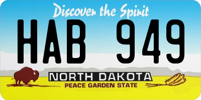 ND license plate HAB949