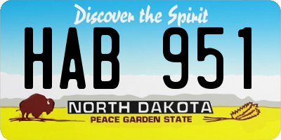 ND license plate HAB951