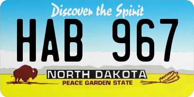 ND license plate HAB967