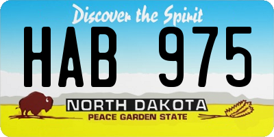 ND license plate HAB975