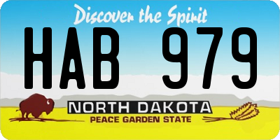 ND license plate HAB979