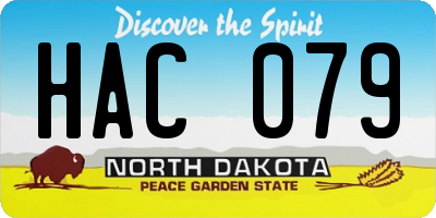 ND license plate HAC079