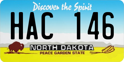 ND license plate HAC146