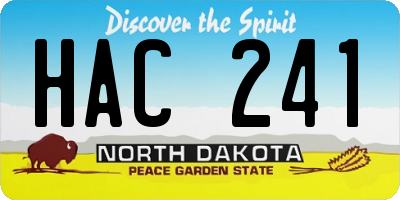 ND license plate HAC241