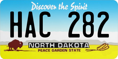 ND license plate HAC282