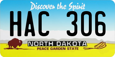 ND license plate HAC306