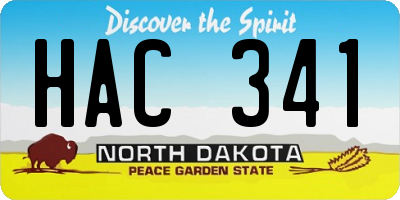 ND license plate HAC341