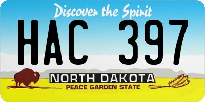 ND license plate HAC397