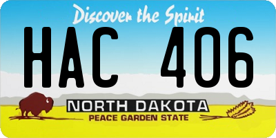 ND license plate HAC406