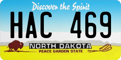 ND license plate HAC469