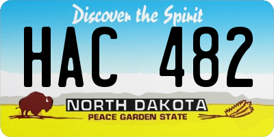 ND license plate HAC482