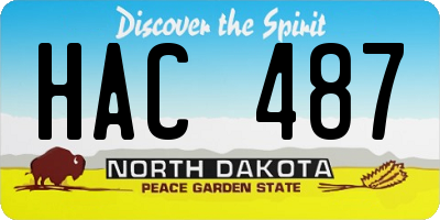 ND license plate HAC487