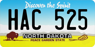 ND license plate HAC525