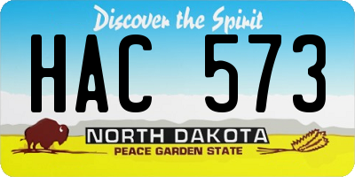 ND license plate HAC573