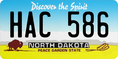 ND license plate HAC586