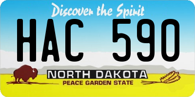 ND license plate HAC590