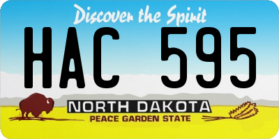 ND license plate HAC595