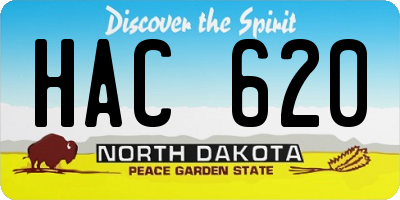 ND license plate HAC620