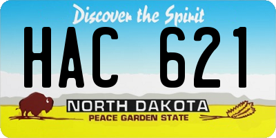 ND license plate HAC621