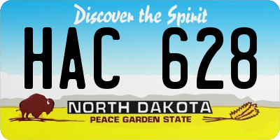 ND license plate HAC628