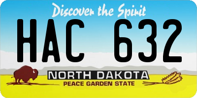 ND license plate HAC632