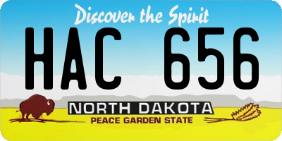 ND license plate HAC656