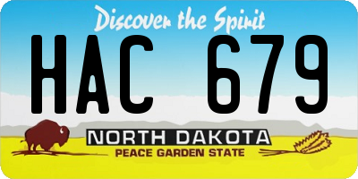 ND license plate HAC679