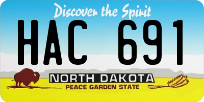 ND license plate HAC691