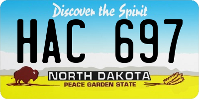 ND license plate HAC697