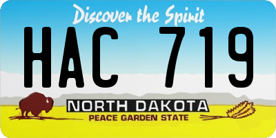 ND license plate HAC719