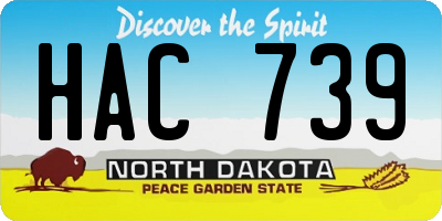 ND license plate HAC739