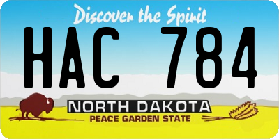 ND license plate HAC784