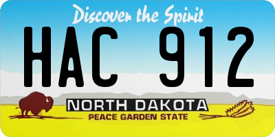 ND license plate HAC912