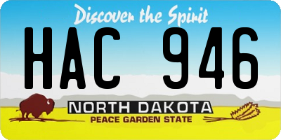 ND license plate HAC946