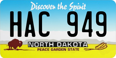 ND license plate HAC949