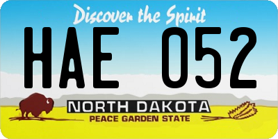 ND license plate HAE052