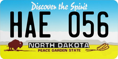 ND license plate HAE056