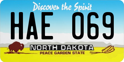 ND license plate HAE069