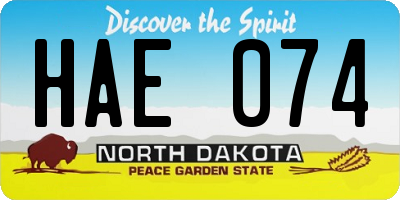 ND license plate HAE074